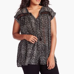 🎉HOST PICK🎊 Lucky Brand Floral Inset Top 3x!!!!!